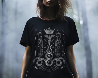 Magnum Opus Occult Alchemy Snake Esoteric Goth Shirt