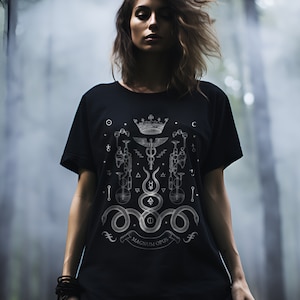 Magnum Opus Occult Alchemy Snake Esoteric Goth Shirt