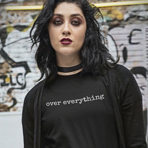 Edgy Alt Goth Clothing Aesthetic Shirt, Over Everything Plus Size Emo E Girl Clothes