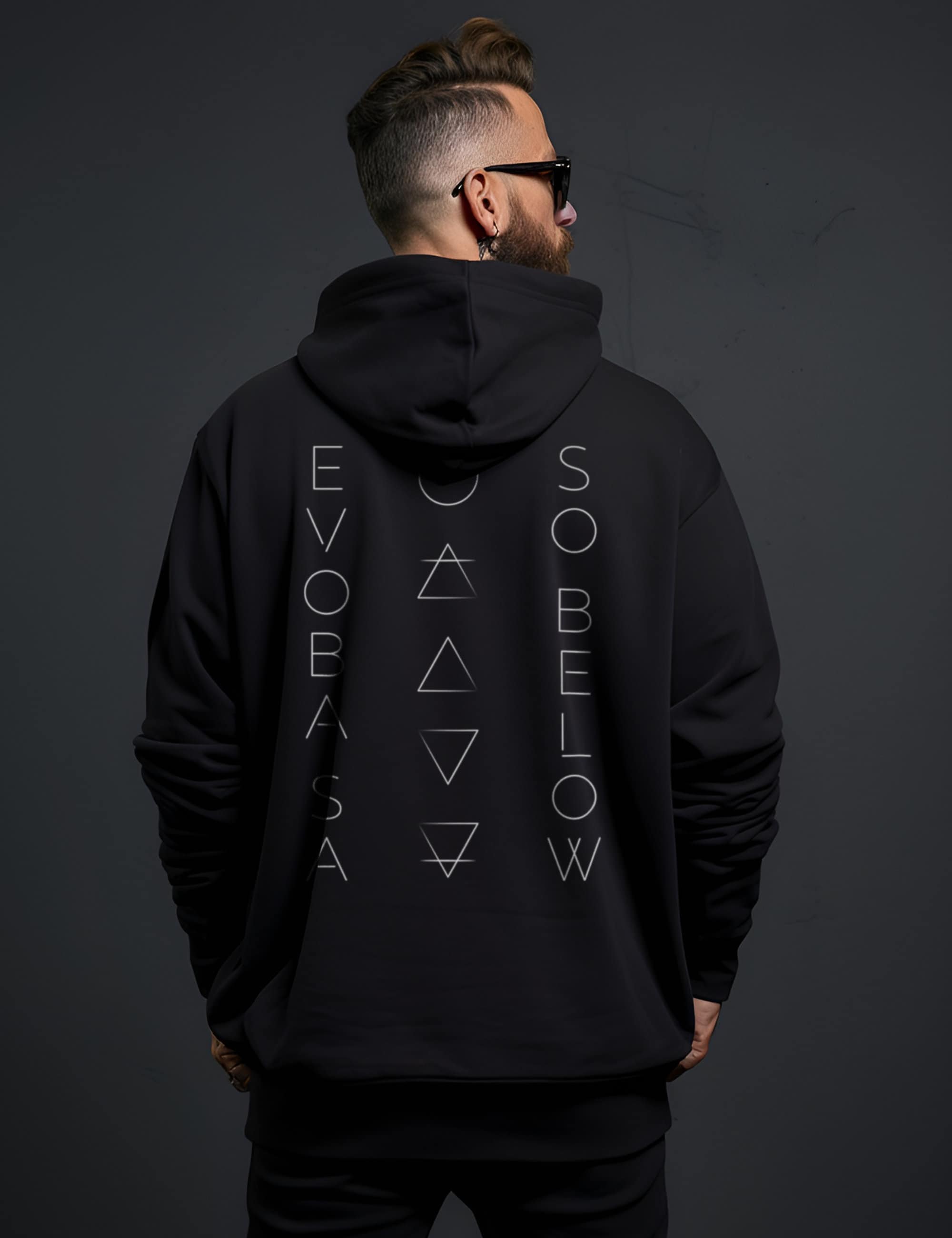 As Above So Below Goth Hoodie, Edgy Plus Size Witch Occult Clothes