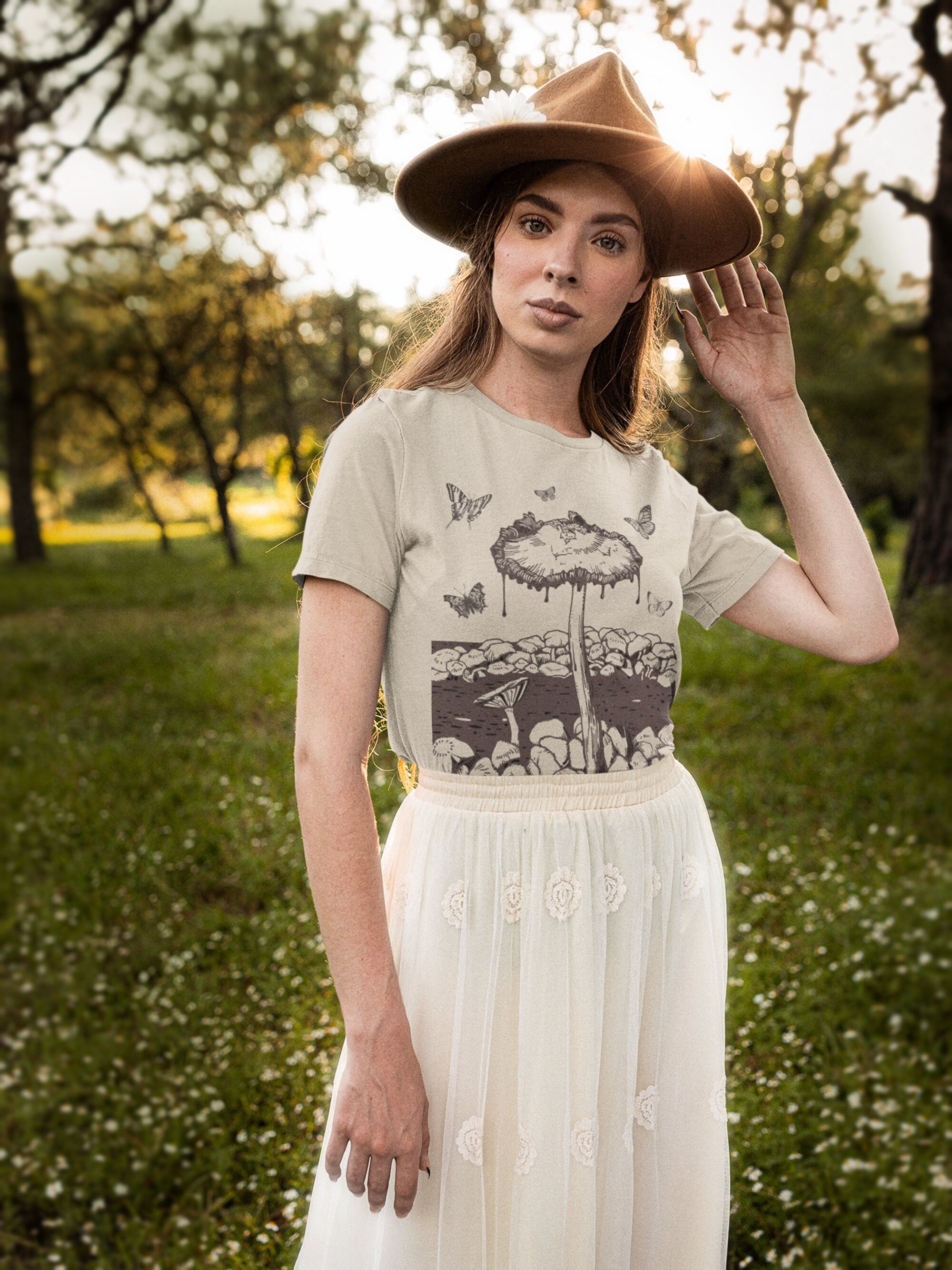 Goblincore Clothing Mushroom Shirt Plus 