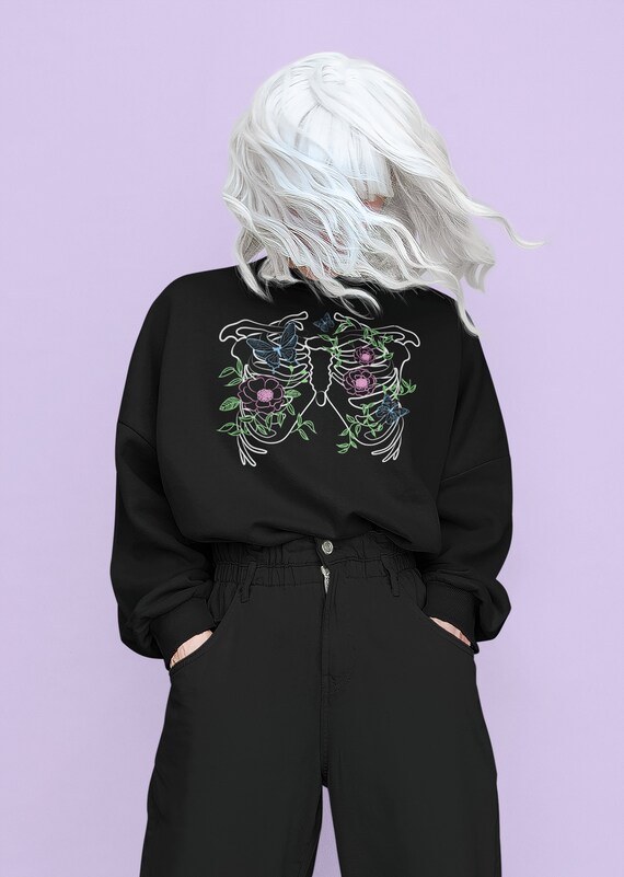 Edgy Alt Clothing Goth Ribcage 