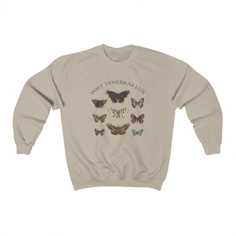 Dark Academia Clothing Moth Sweatshirt, Light Academia Indie Aesthetic Sweater image 7