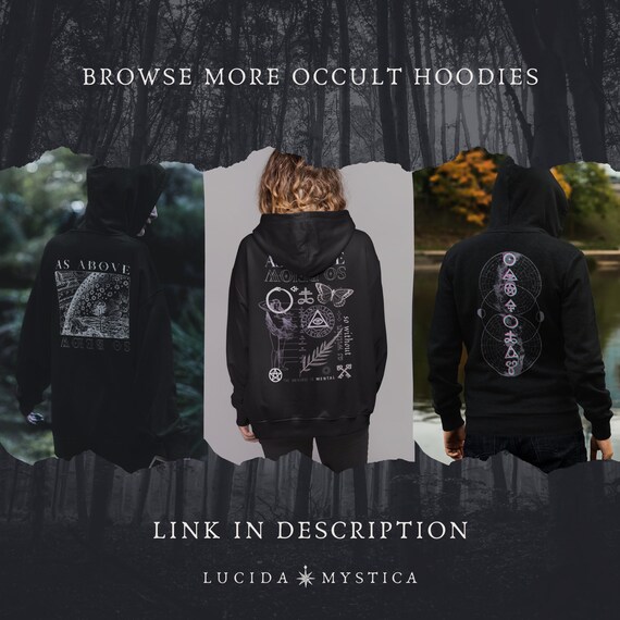 Buy Ouroboros Alchemy Occult Goth Zip up Hoodie, Edgy Esoteric 