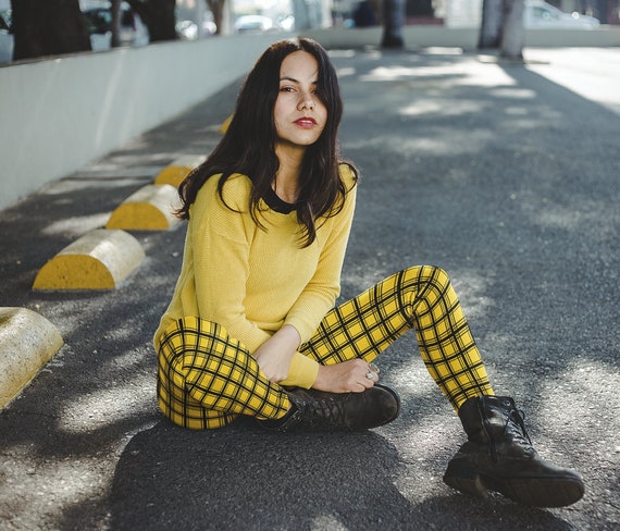 Yellow Plaid Pants | Carolina Pinglo
