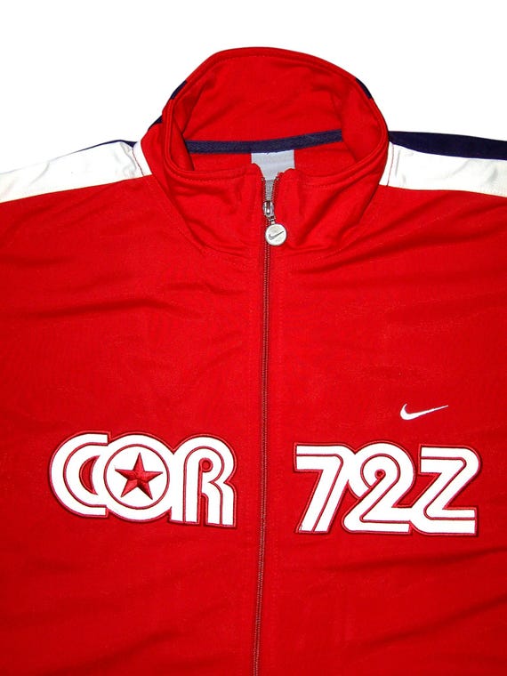 Vintage 90s Nike Cor72z Red Track Suit Top Zip Jacket XXL P2p 27