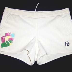 Short d'entraînement de tennis pour adulte SERGIO TACCHINI, vintage des années 80. Taille de l'étiquette : It 52, Us 38. Bleu marine - France