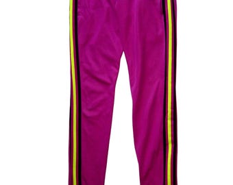 Pantalones de chándal con cremallera y trébol de adidas Originals, talla 28-30, corte ajustado