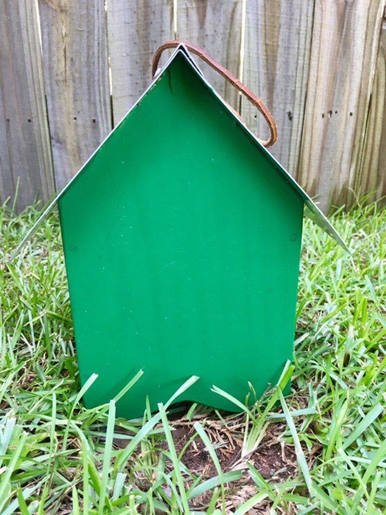 Handmade Single Deck Birdhouse With Butterflies Etsy