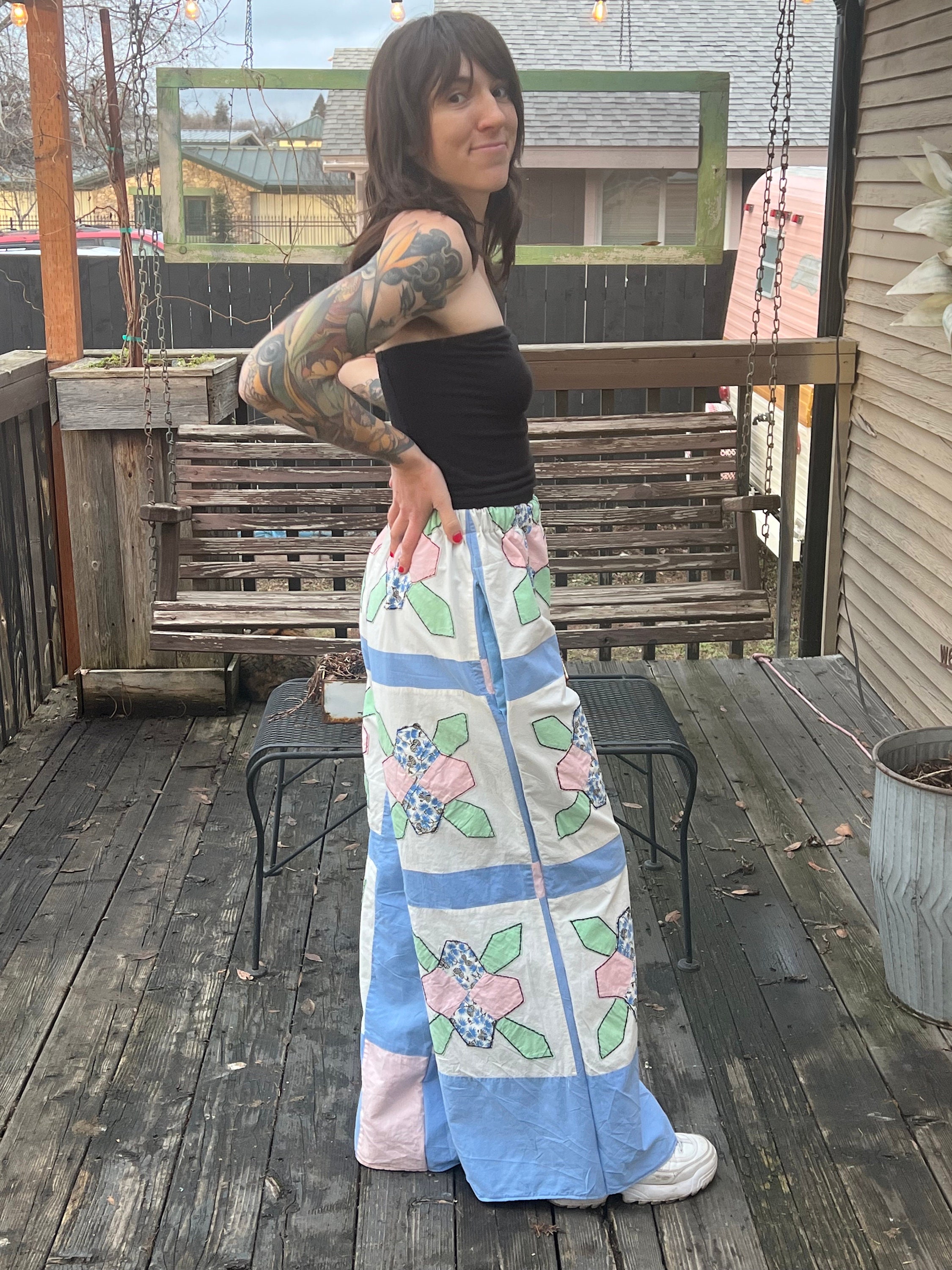 Vintage Upcycled Quilt Pant - Etsy
