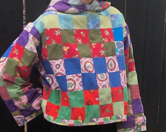 Quilted Cropped Hoodie