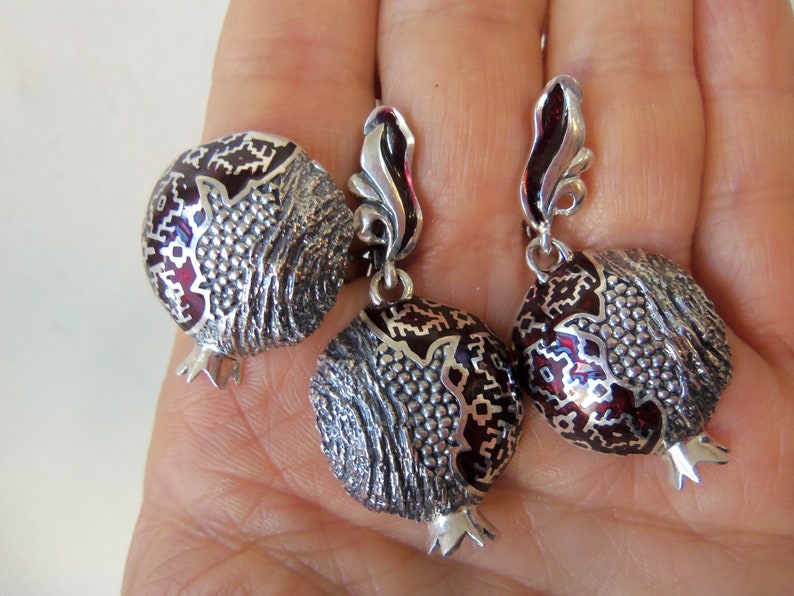PERSEPHONE POMEGRANATE PENDANT armenian jewelry sterling silver 925 persephone silver pomegranate jewelry pomegranate necklace armenian gift