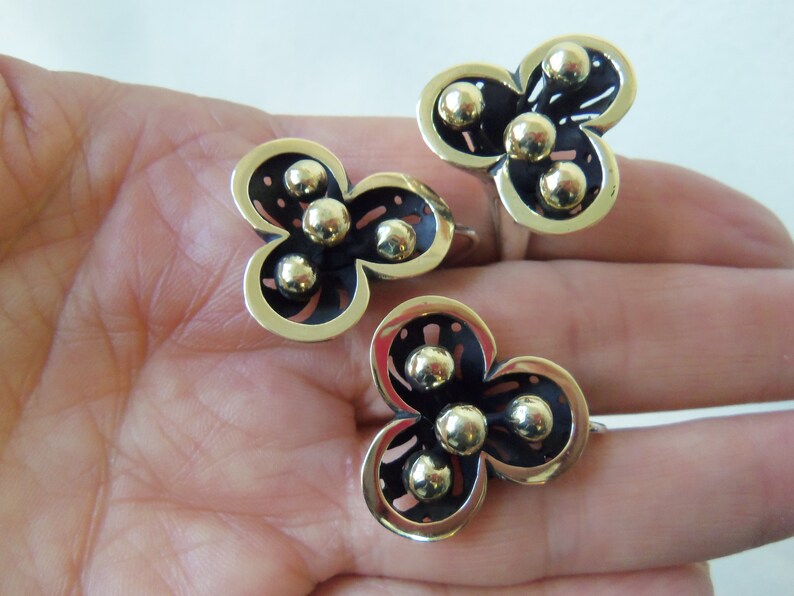 ARMENIAN JEWELRY SET sterling silver 925 gold plated jewelry armenian handmade rare ring flower ring calla lilly jewelry lilly of the valley
