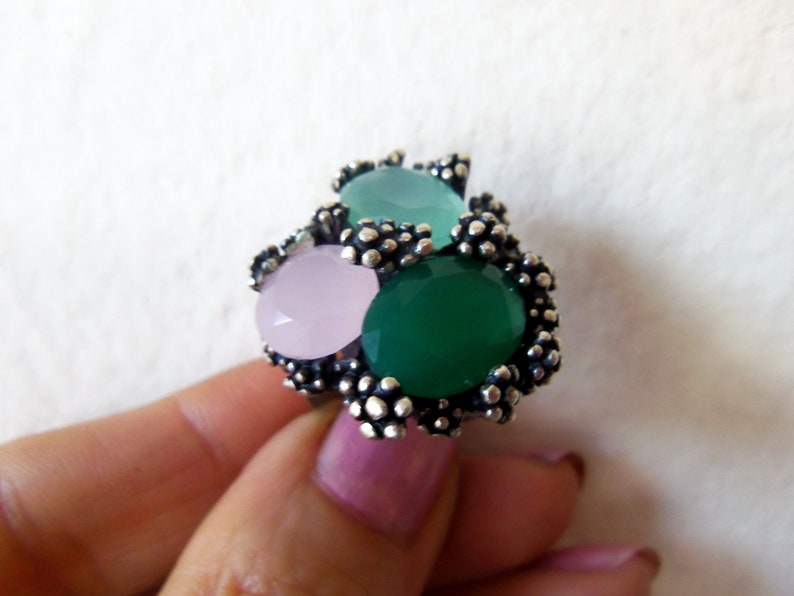 ARMENIAN JEWELRY sterling silver 925 natural jade ring pink quartz ring chrysoprase rings armenian rings art deco rings \u0430\u0440\u043c\u044f\u043d\u0441\u043a\u0438\u0435 \u0443\u043a\u0440\u0430\u0448\u0435\u043d\u0438\u044f