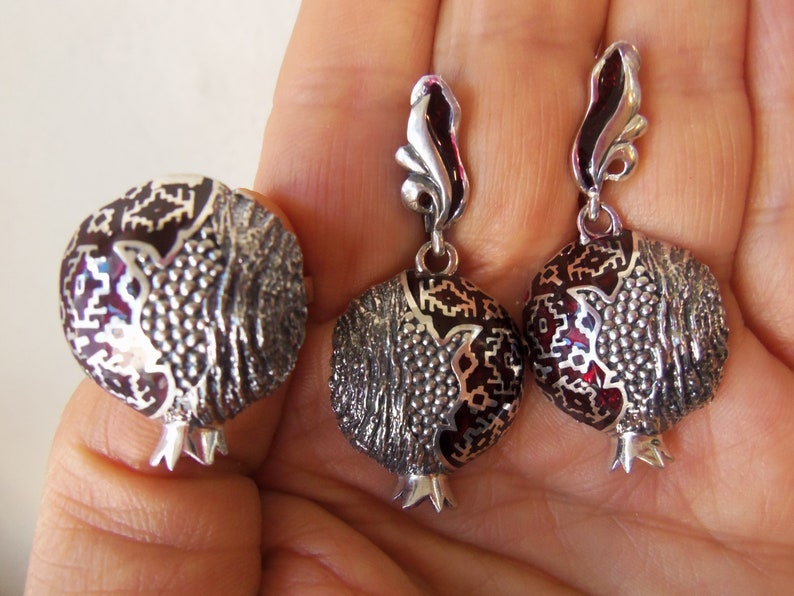 PERSEPHONE POMEGRANATE PENDANT armenian jewelry sterling silver 925 persephone silver pomegranate jewelry pomegranate necklace armenian gift