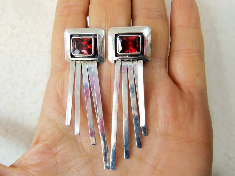 ARMENIAN JEWELRY red stone earrings red quartz jewelry sterling silver armenian gifts red earrings long red stone rings armenia handmade red