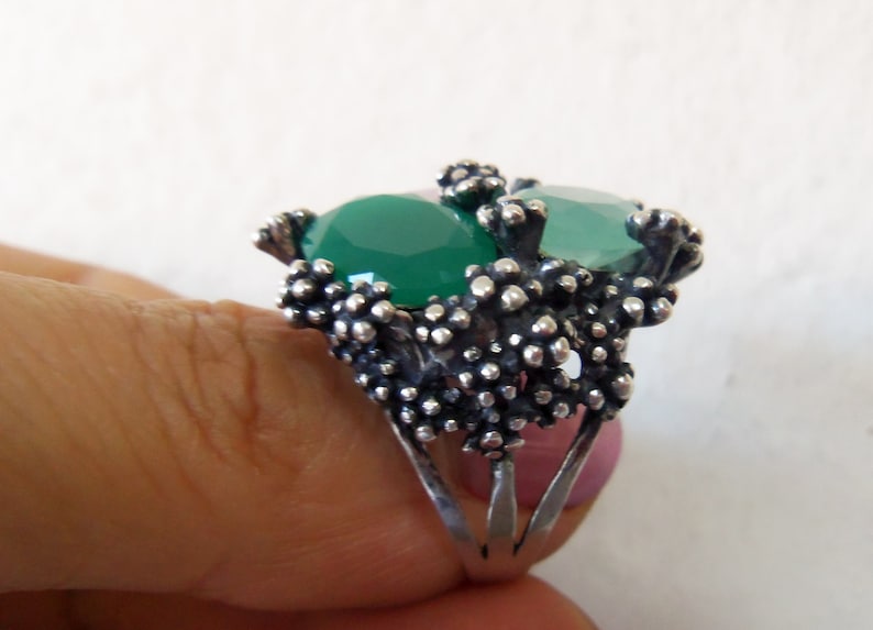 ARMENIAN JEWELRY sterling silver 925 natural jade ring pink quartz ring chrysoprase rings armenian rings art deco rings \u0430\u0440\u043c\u044f\u043d\u0441\u043a\u0438\u0435 \u0443\u043a\u0440\u0430\u0448\u0435\u043d\u0438\u044f