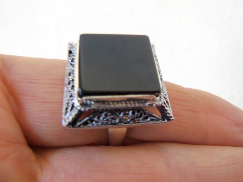 black onyx vintage earrings ARMENIAN JEWELRY sterling silver 925 black onyx earrings stud armenian vintage jewelry set armenian gifts