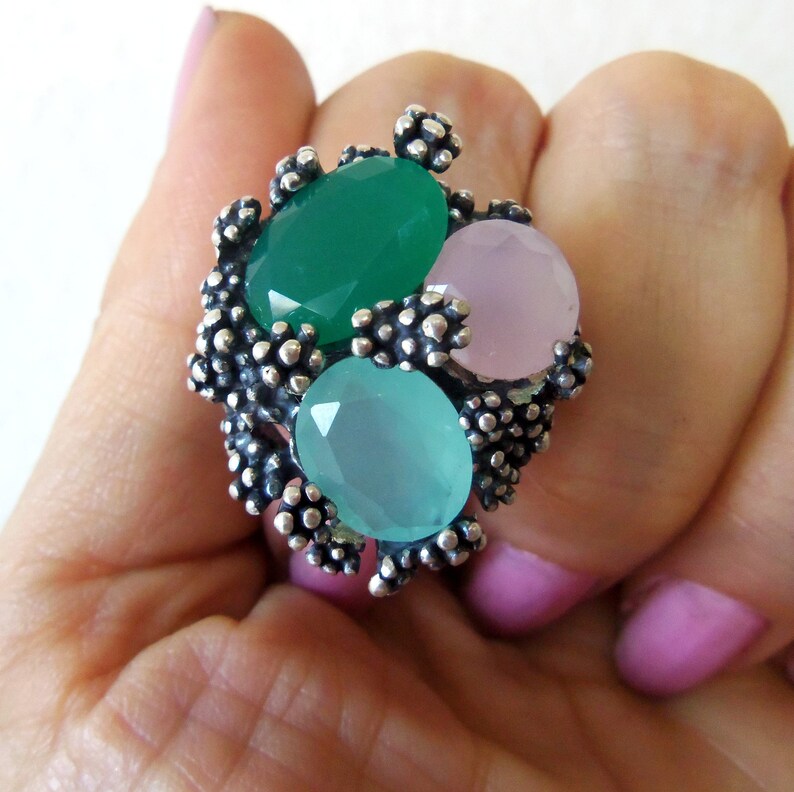 ARMENIAN JEWELRY sterling silver 925 natural jade ring pink quartz ring chrysoprase rings armenian rings art deco rings \u0430\u0440\u043c\u044f\u043d\u0441\u043a\u0438\u0435 \u0443\u043a\u0440\u0430\u0448\u0435\u043d\u0438\u044f