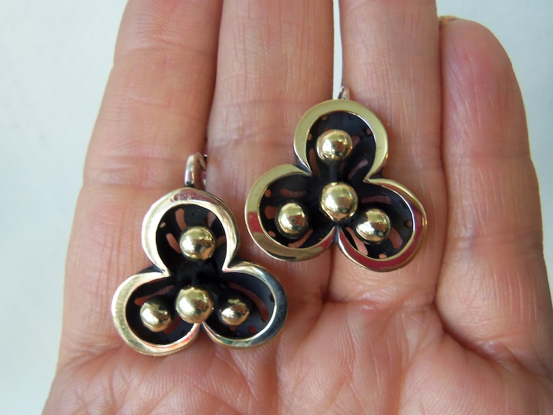 ARMENIAN JEWELRY SET sterling silver 925 gold plated jewelry armenian handmade rare ring flower ring calla lilly jewelry lilly of the valley