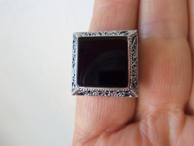 black onyx vintage earrings ARMENIAN JEWELRY sterling silver 925 black onyx earrings stud armenian vintage jewelry set armenian gifts