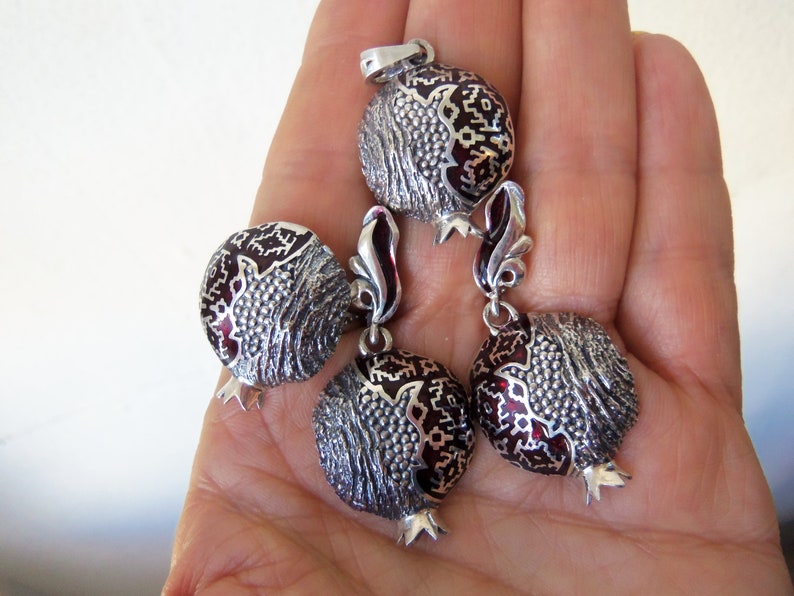 PERSEPHONE POMEGRANATE PENDANT armenian jewelry sterling silver 925 persephone silver pomegranate jewelry pomegranate necklace armenian gift