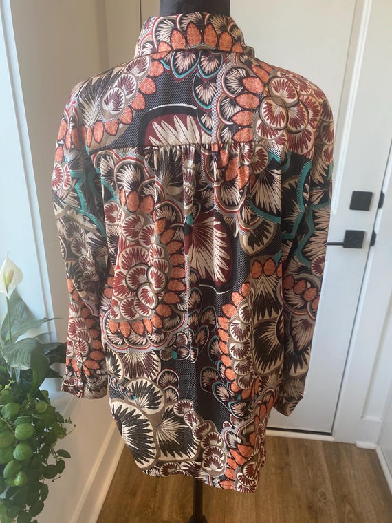 Psychedelic polyester blouse - image 6