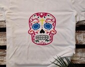 Dia De Los Muertos, Halloween tshirt for Women, Sugar Skull tshirt, Birthday Gift