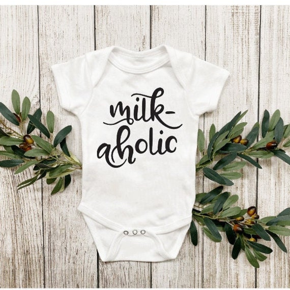 Milkaholic Onesie for Baby, Funny Saying for Baby, Baby Shower Gift, Unisex Onesie