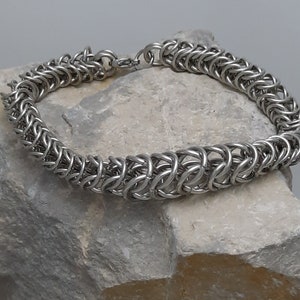 Chainmail Bracelet - Graduated Box Weave - Stainless Steel