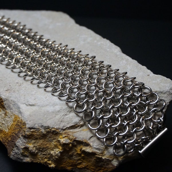 Chainmail Cuff - European 4 in 1 - Stainless Steel