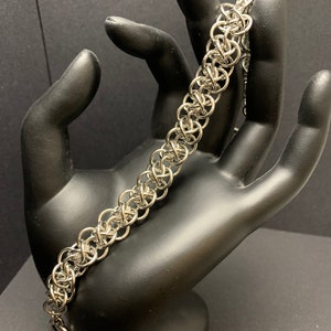 Chainmail Wrist Chain - Fox Chain Weave - Stainless Steel