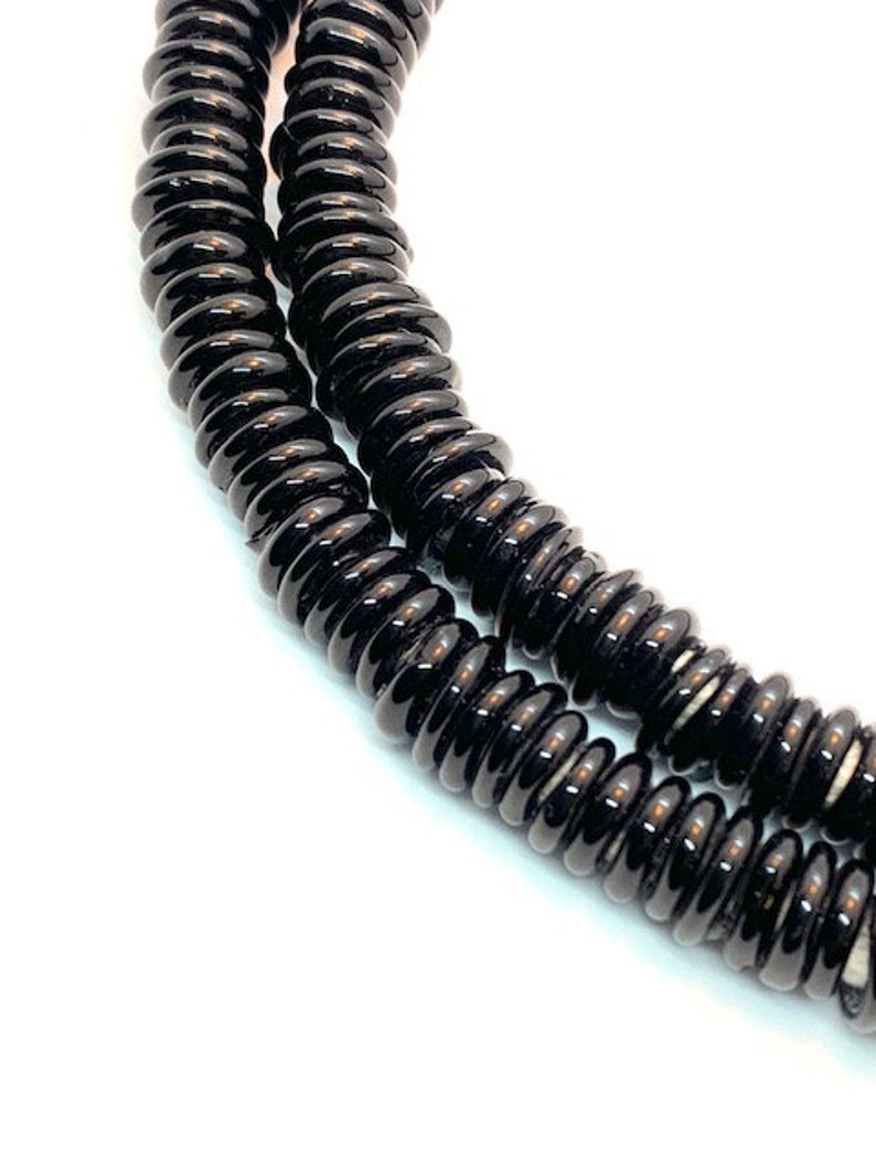 Originally Made By Dutch Mali Tribal Handmade Beads African Black Glass Dogon Donut Beads Wholesale Trade- DO1240B
