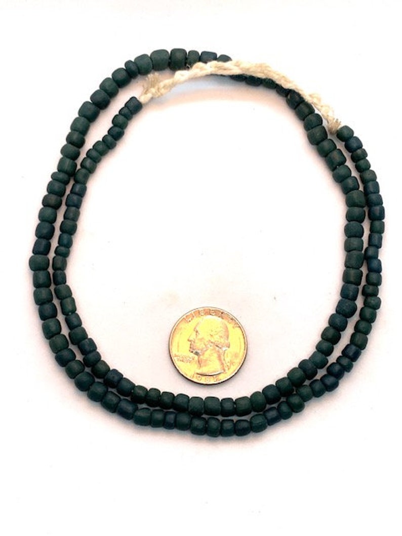 Dark Green African Beads Army Green Java Beads Tanzanian - Etsy