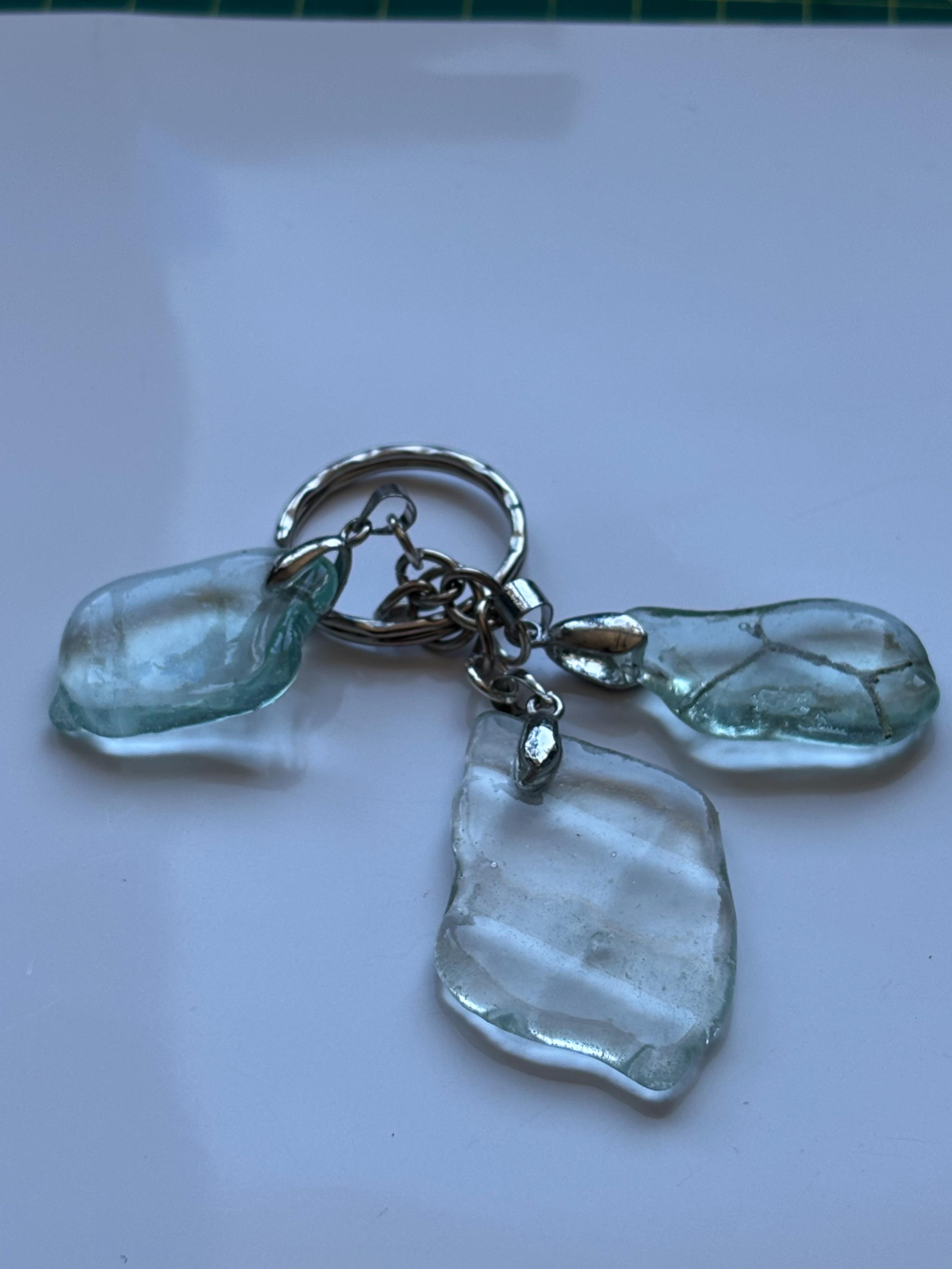 シーグラスキーホルダー/キーリング/ハンドバッグチャーム - Etsy 日本