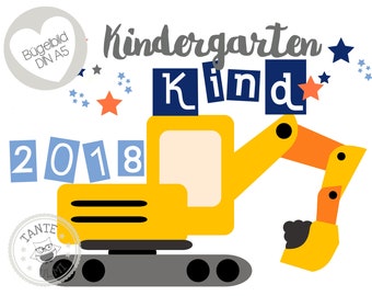 Bügelbild "Schulkind/Kindergartenkind 2022 mit Wunschname"