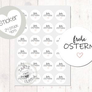 Aufkleber "Frohe Ostern"   24 Stück  4cm