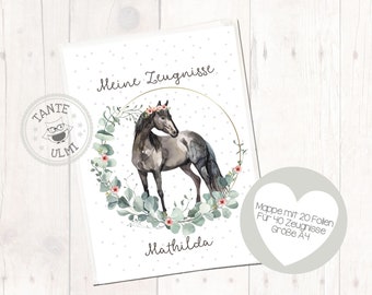 Certificate folder or inlay selectable personalized with name