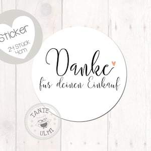 Naklejki Dziękujemy za zakup 24 sztuk 4 cm
