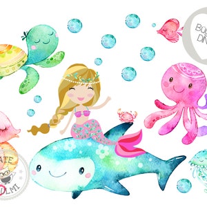 Iron-on picture "Mermaid and friends"