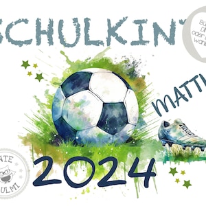 Bügelbild Schulkind Kindergartenkind 2025 mit Wunschname Schule Einschulung Kindergarten Kita Geschenk Schultüte T-Shirt