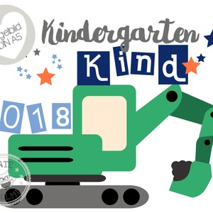 Bügelbild Schulkind Kindergartenkind 2025 mit Wunschname Schule Einschulung Kindergarten Kita Geschenk Schultüte T-Shirt