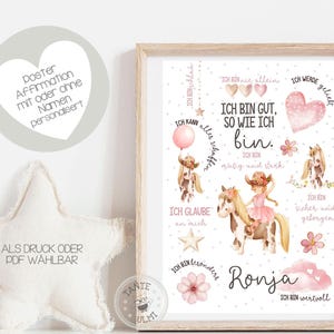 Affiche d'affirmation imprimée pour chambre d'enfant, impression personnalisée ou PDF, amour de soi, courage, cadeau