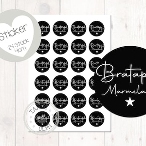 Sticker Baked Apple Jam 24 pieces 4 cm