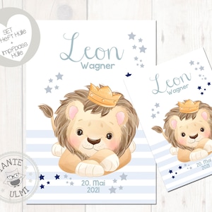 U-booklet cover - vaccination certificate cover - passport cover - options available "little lion"