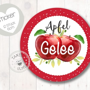 Stickers &quot;Apple Jelly&quot; 12 pieces 6 cm