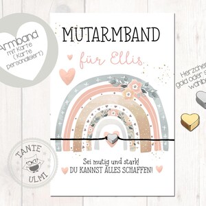 Armband Mutarmband Kinder Erziehern Mama Oma beste Freundin Schulkind Geschenk Anschied Prüfung Schule personalisiert mit Namen