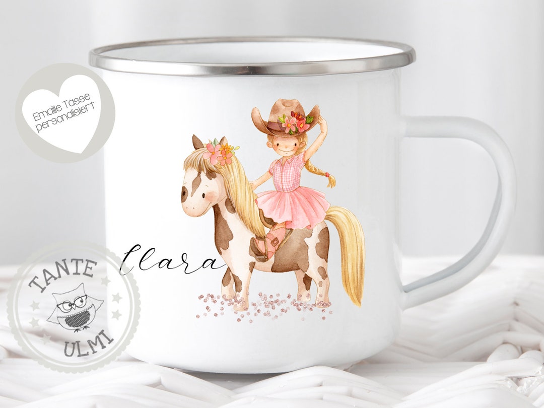 Tasse Becher Kinderbecher Emaille mit Namen - Etsy.de