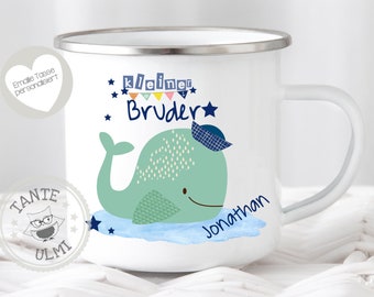 Tasse Becher Kinderbecher Emaille mit Namen