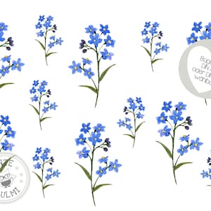 Iron-on picture “Forget-me-not”